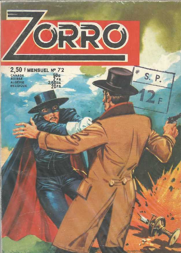Scan de la Couverture Zorro SFPI Poche n 72